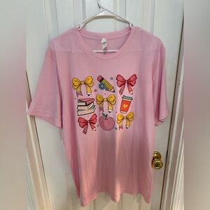 Bella Canvas Pink Graphic Teaching Tee